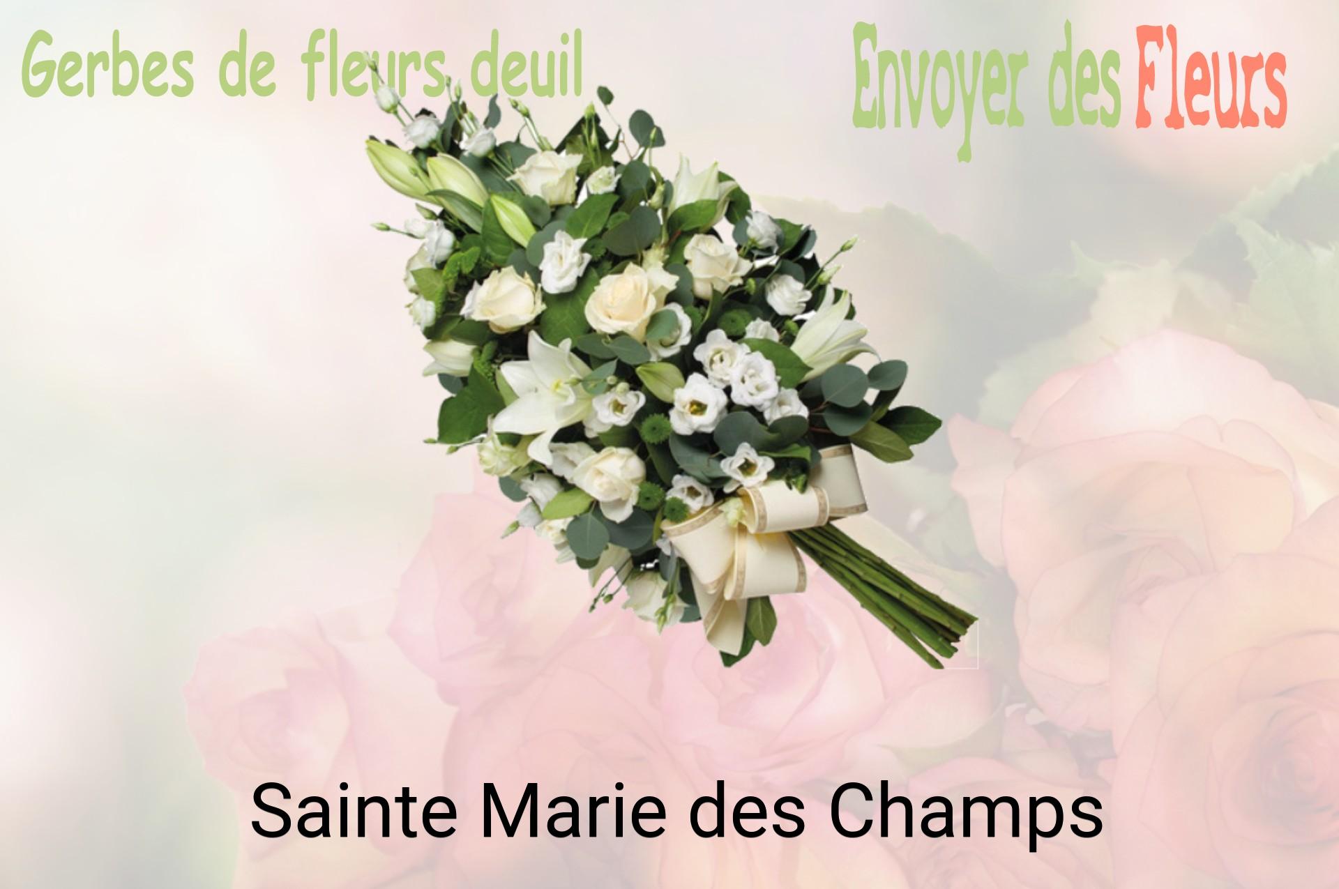 Gerbe de fleurs de deuil livrée à Sainte-Marie-des-Champs